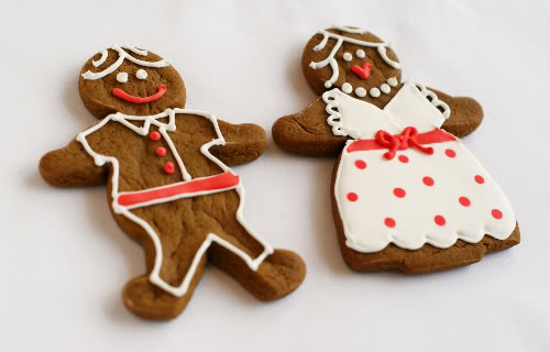 Christmas Gingerbread Cookies - Guys and Gals by Bake at 350