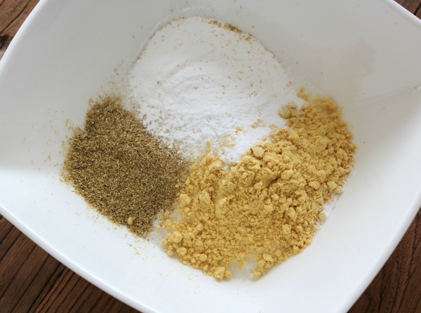 Mustard Bath Soak Ingredients in White Bowl