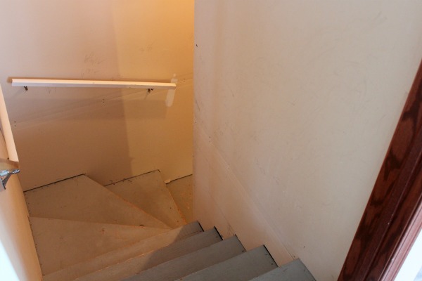 Basement Makeover - Stairwell BEFORE