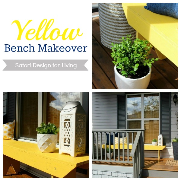 Bright Yellow Bench on Front Porch