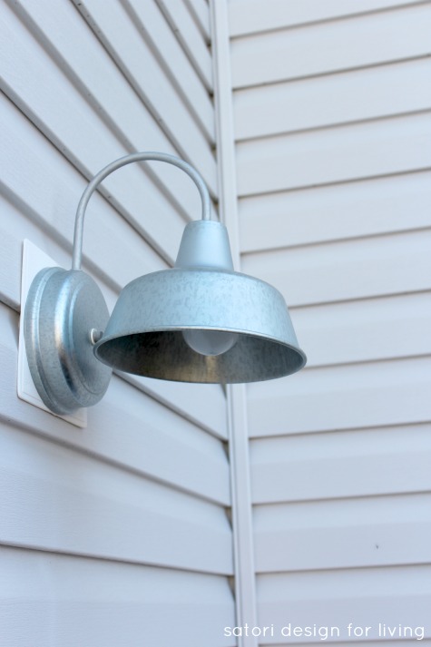 Galvanized Steel Outdoor Barn Light Sconce 