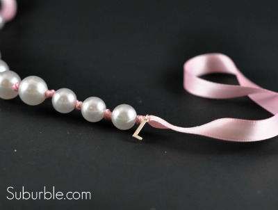 Little Girl's Ribbon and Pearl Necklace 