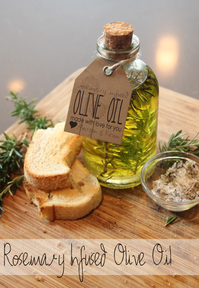 Rosemary Infused Olive Oil in Glass Bottle