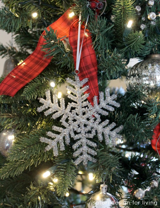 Snowflake Beaded Ornament From Pottery Barn