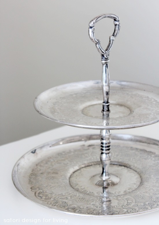 Vintage Silver Tiered Cake Stand 