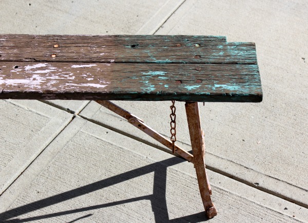 Weathered Chippy Bench BEFORE