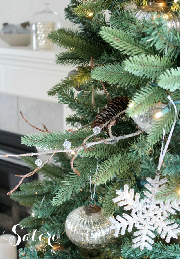 Christmas Tree with Twig and Pine Cone Filler Branches