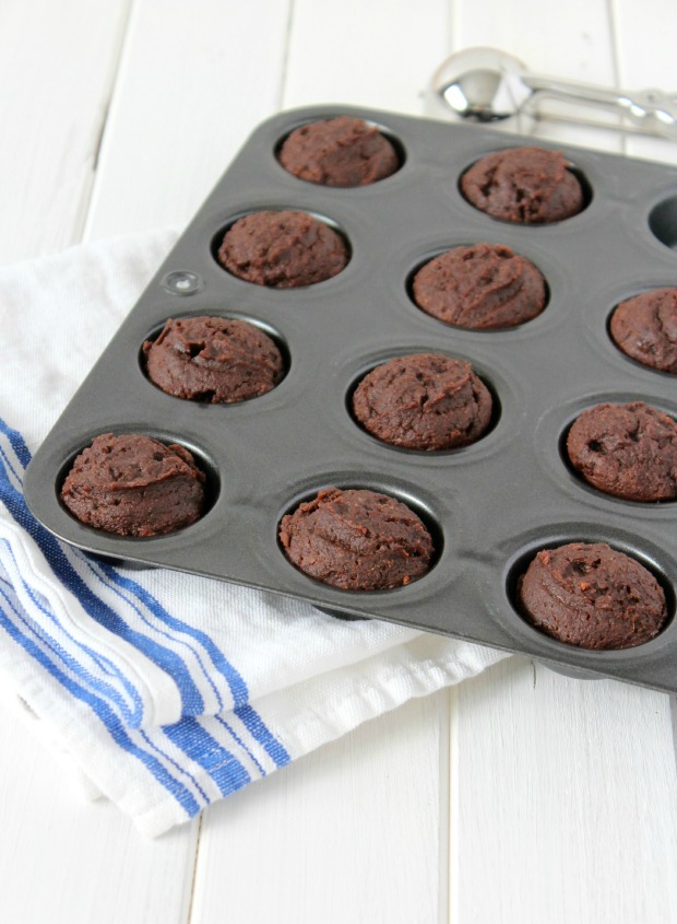 Sweet Potato Brownie Bites in Mini Muffin Pan