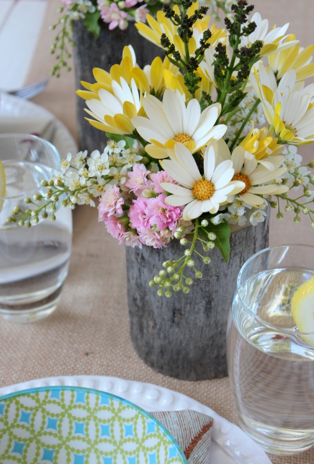 Country Garden Party Table Centerpieces - Country Wedding Decor 