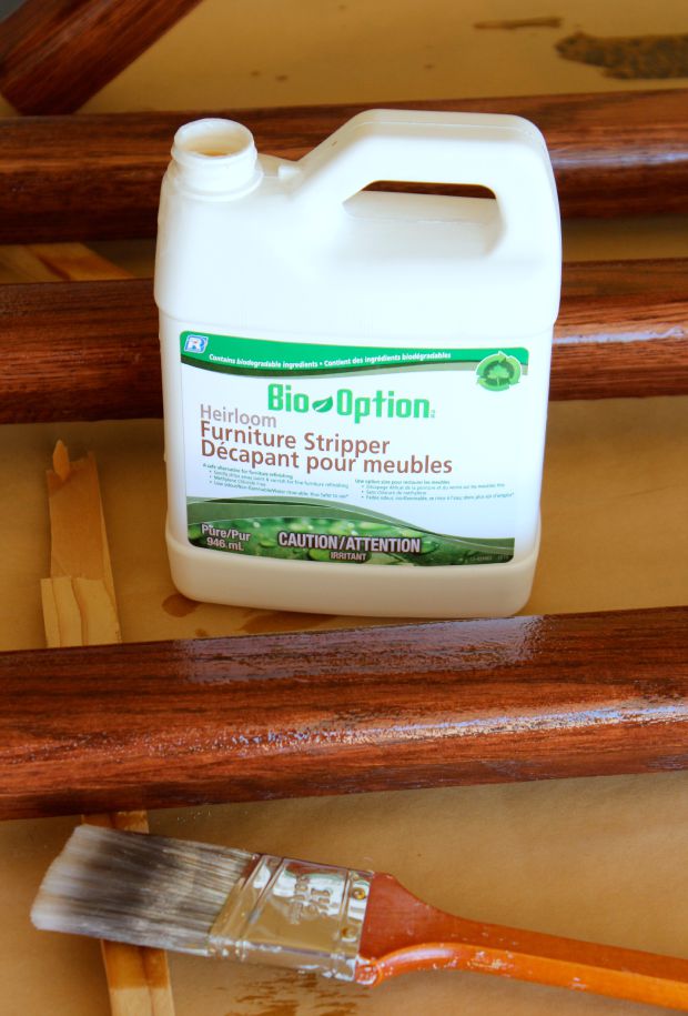 Bio Option Heirloom Furniture Stripper on Handrail