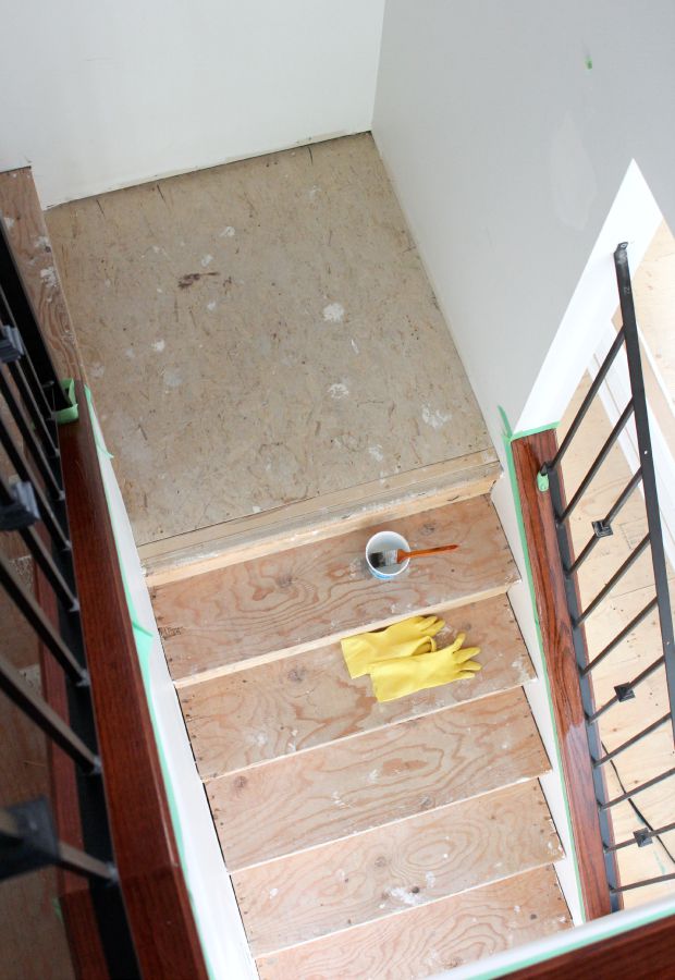 Stripping and Refinishing Wood on the Stairs - Staircase Makeover Progress