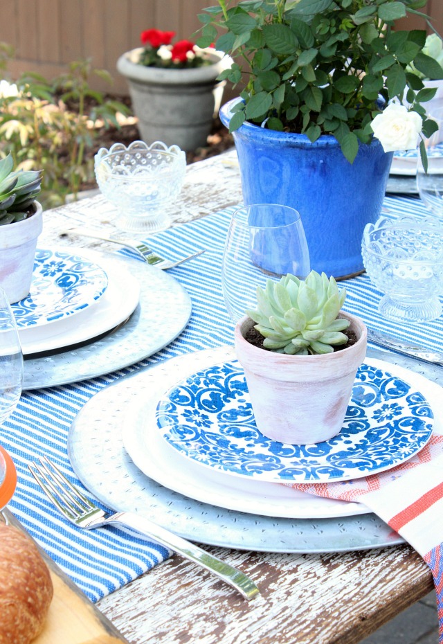 Flea Market Style Outdoor Table Setting