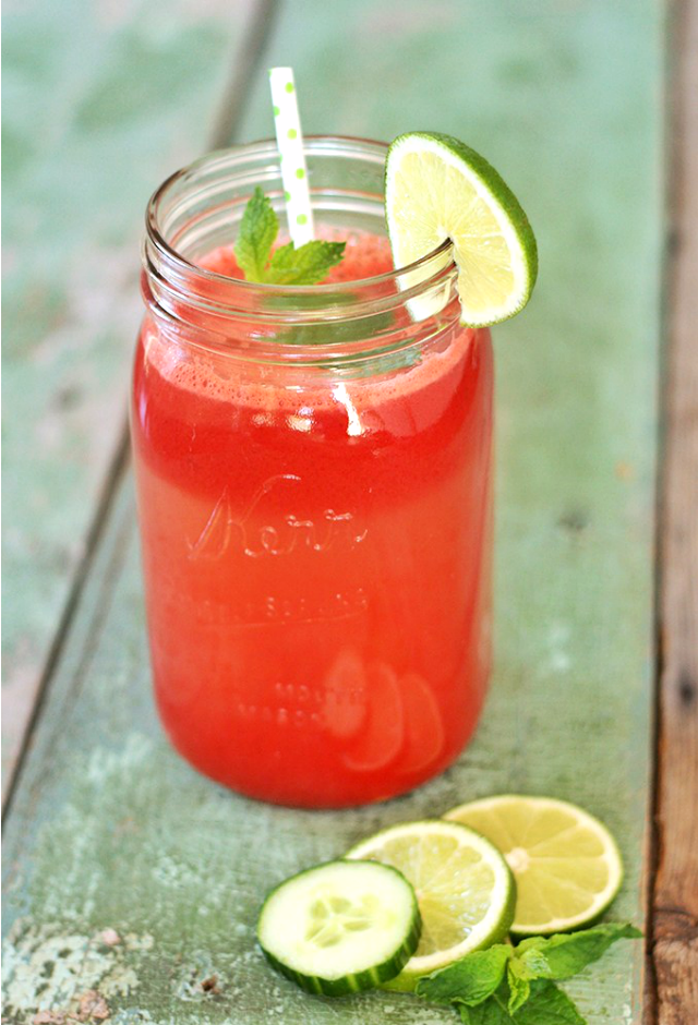 Detoxifying Watermelon and Fresh Mint Limeade by Justine Celina