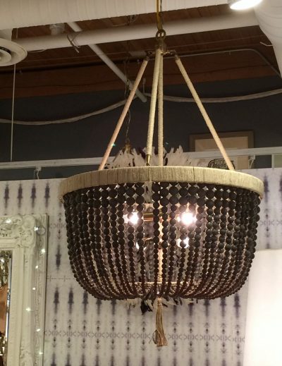 Malibu Beaded Chandelier in Smoke Black by Ro Sham Beaux 