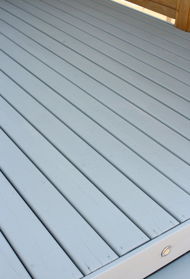 Deck Makeover - Benjamin Moore Chelsea Gray Deck