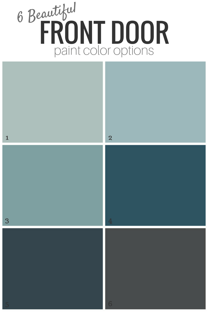 Aqua, Teal and Gray Front Door Paint Colors