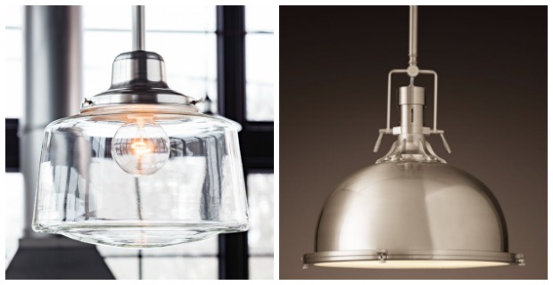 Classic White Kitchen Renovation Finishes - Vintage-inspired Pendants for the Kitchen Island