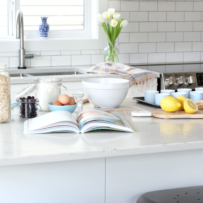 IKEA Bodbyn Off White Kitchen With White Quartz Countertop