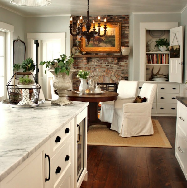 Benjamin Moore White Dove Cabinets and Trim - For the Love of a House