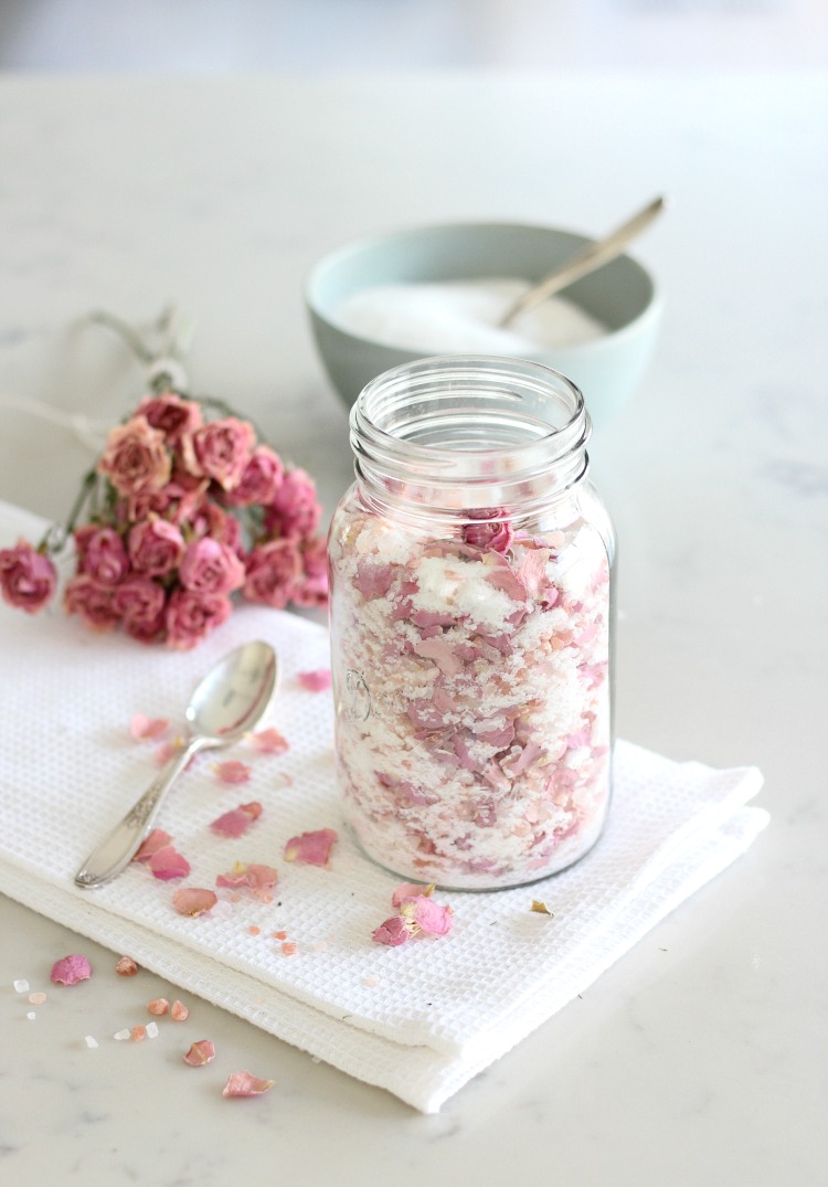 Rose Petal Bath Soak in Jar