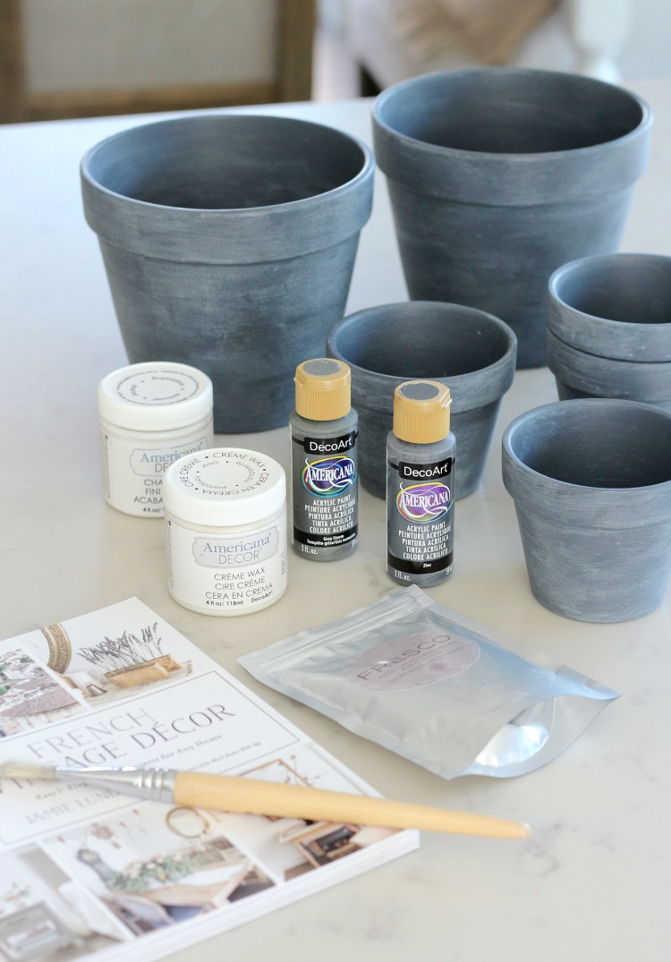 How to Make Concrete Painted Pots - Satori Design for Living