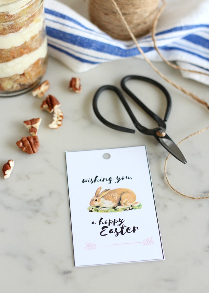 Hoppy Easter Free Printable Tags with Bunny 