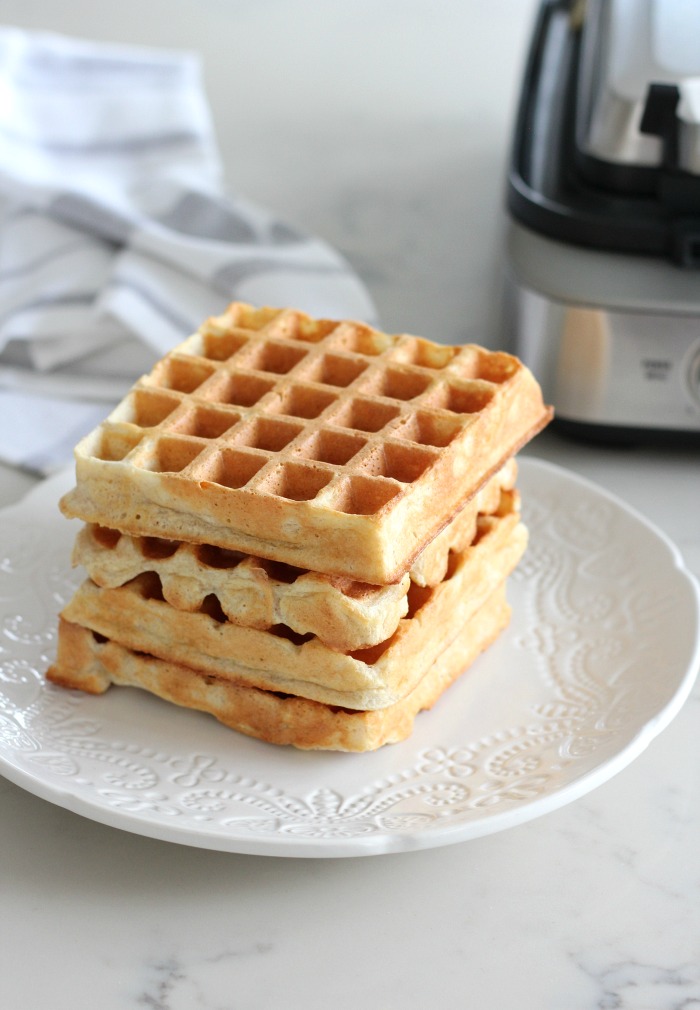 Stack of Waffles Made with Breville Waffle Maker