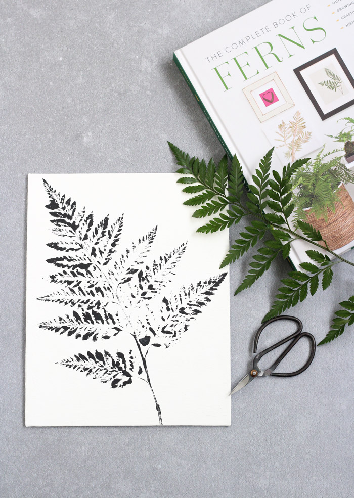 DIY Printed Fern Art