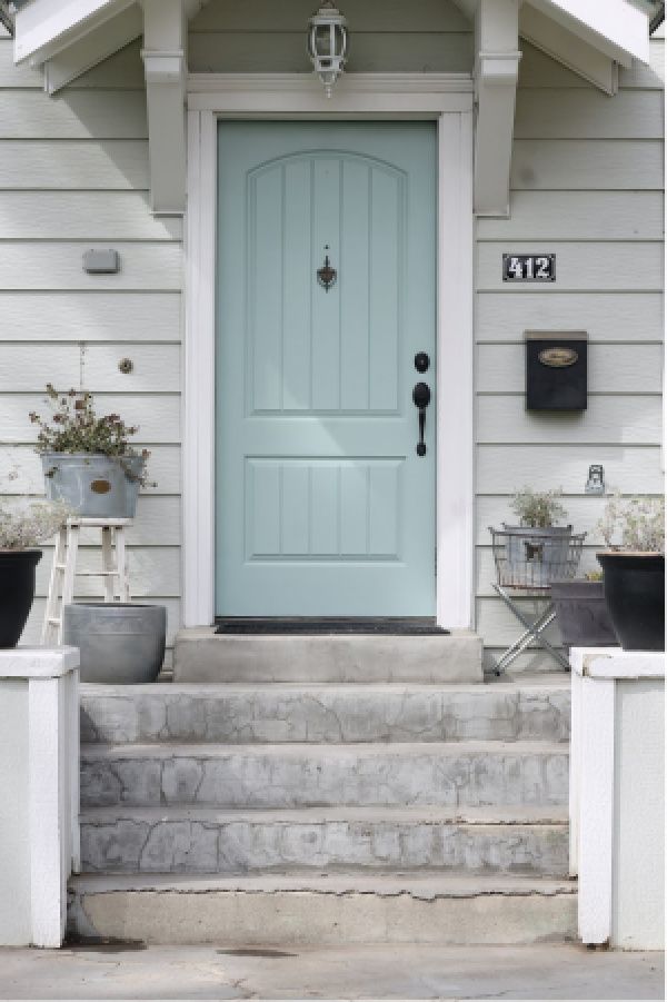 Benjamin Moore Wythe Blue Door by The Wicker House