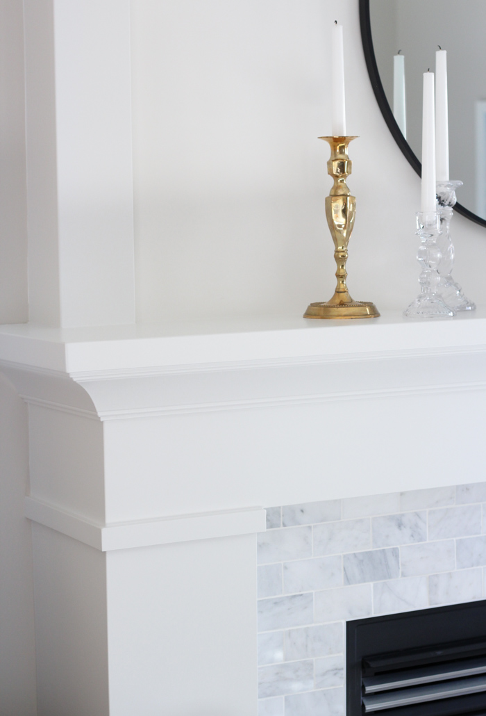 White Painted MDF Fireplace Mantel