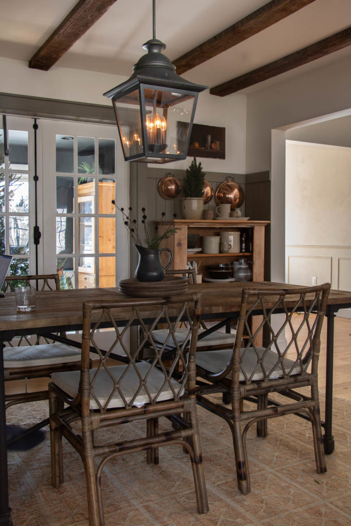 Copley Gray Dining Room with Farmhouse Table - Seeking Lavender Lane