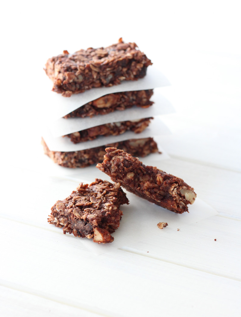 Homemade Chocolate Oat Nut Bars