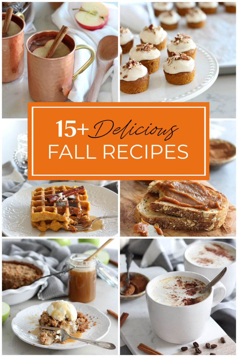Collection of Comfy Fall Recipes, Including Apple Cider, Pumpkin Spice Muffins, Apple Pie and More